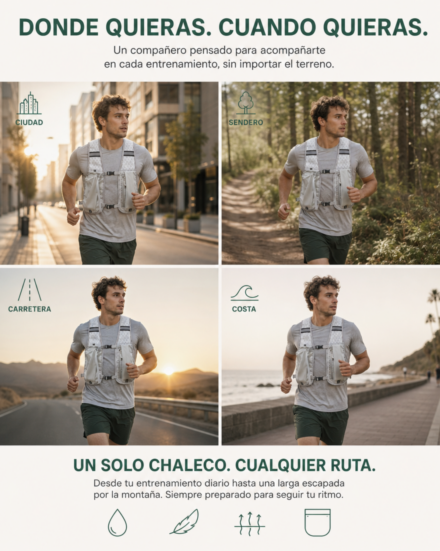 Chaleco de hidratación para running