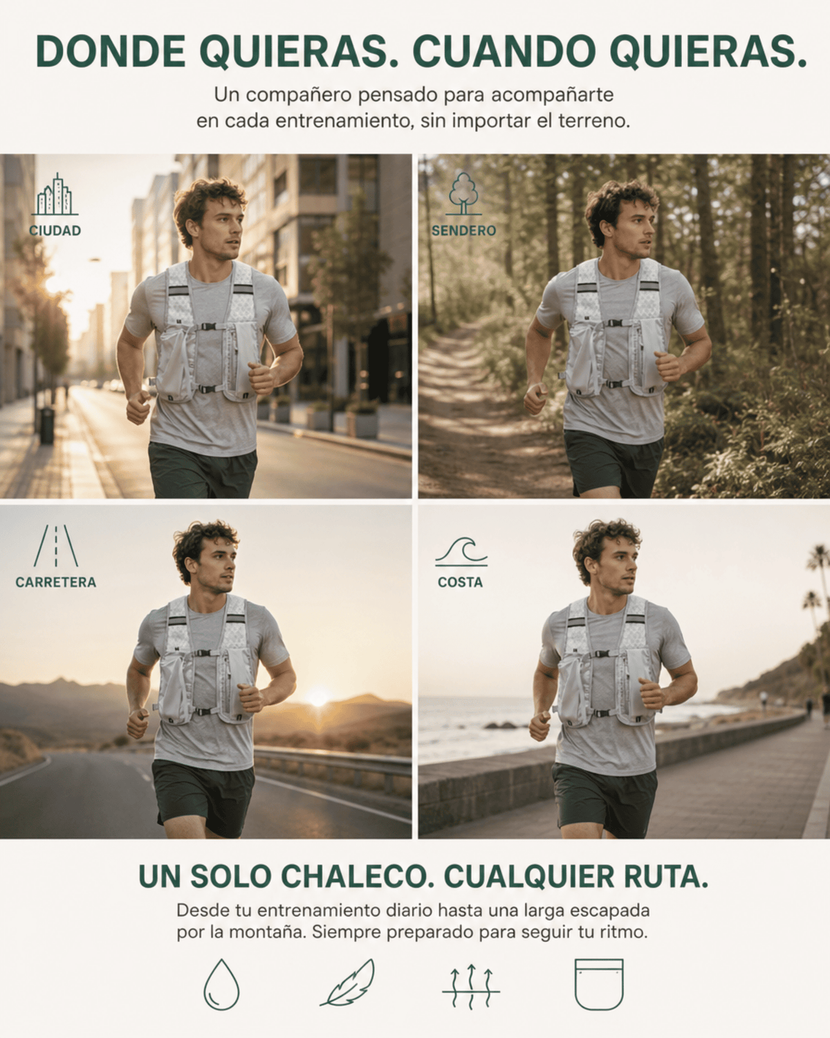 Chaleco de hidratación para running