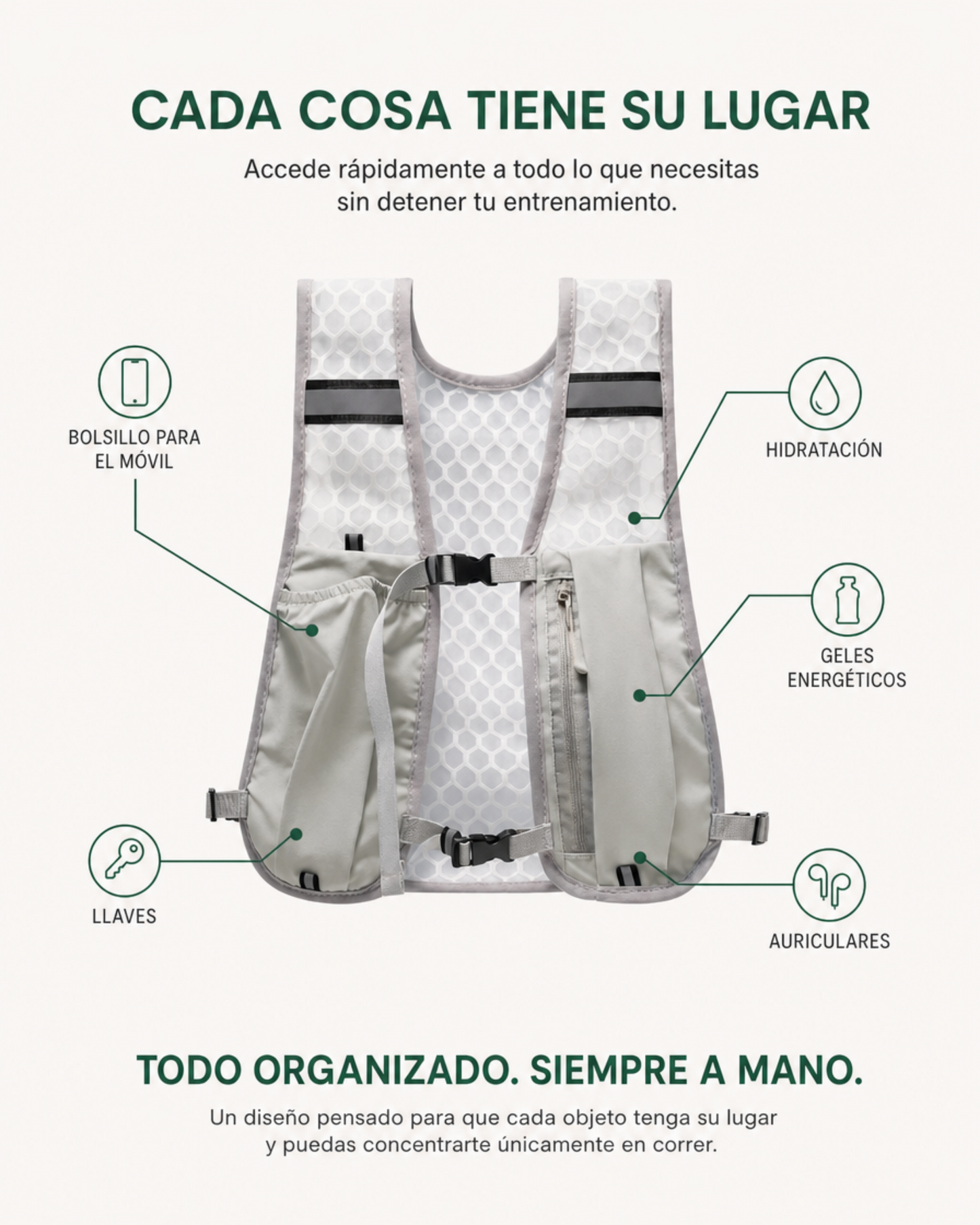Chaleco de hidratación para running