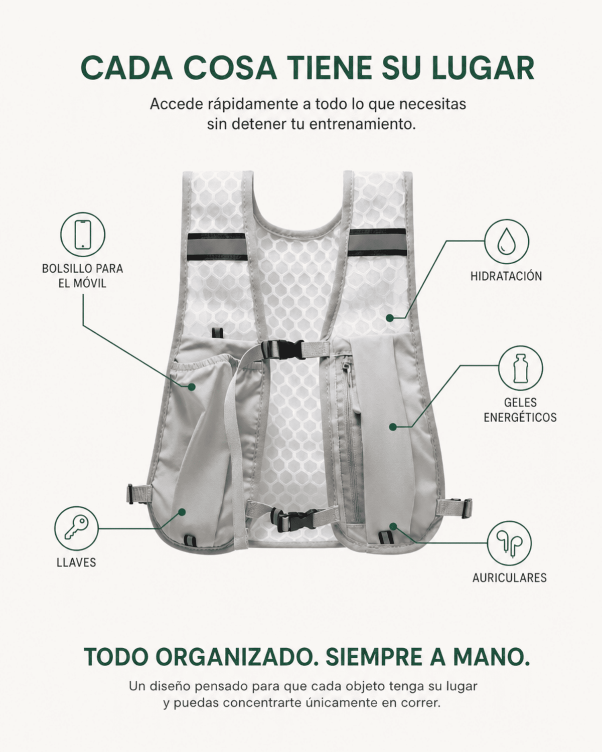 Chaleco de hidratación para running