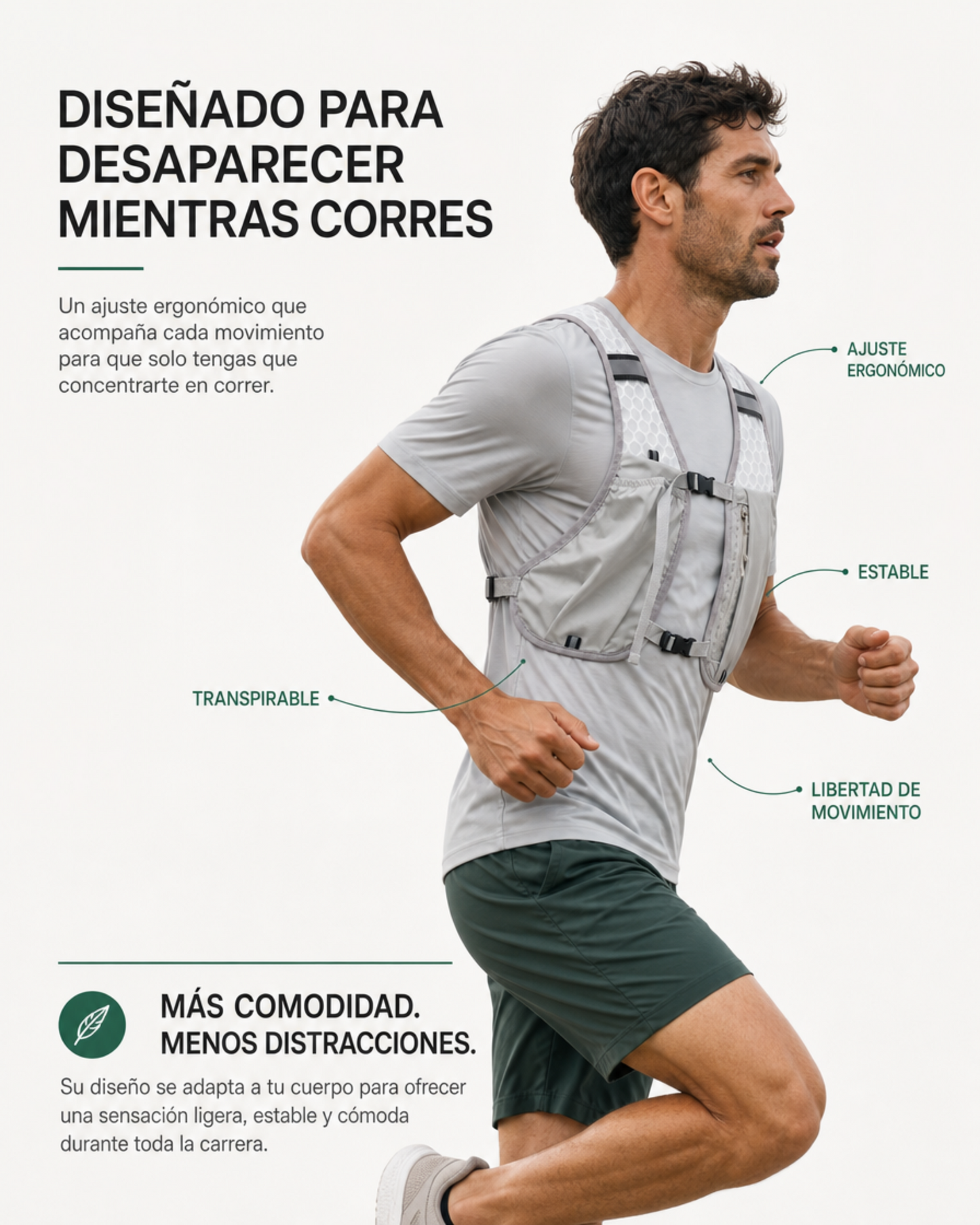 Chaleco de hidratación para running