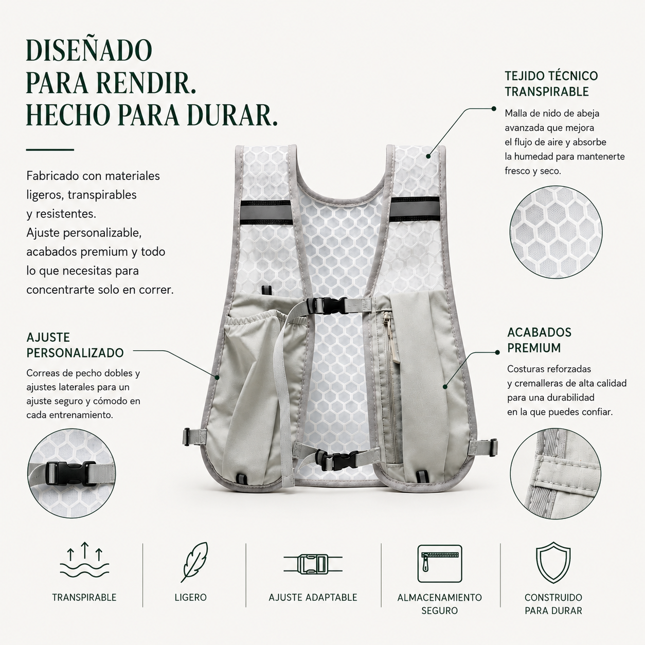 Chaleco de hidratación para running