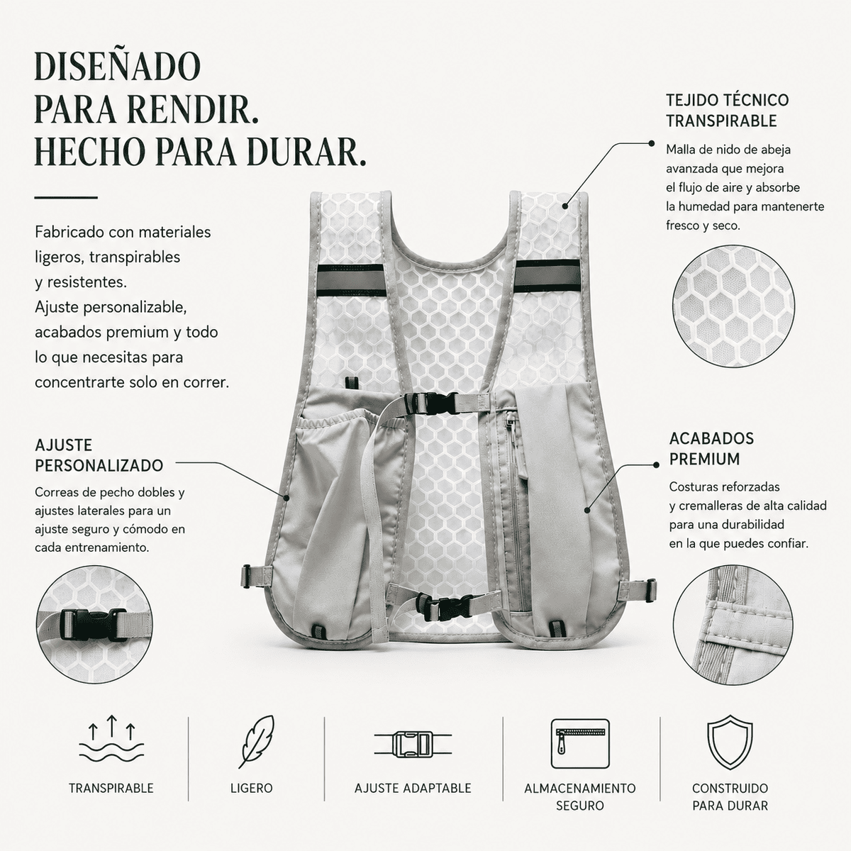 Chaleco de hidratación para running