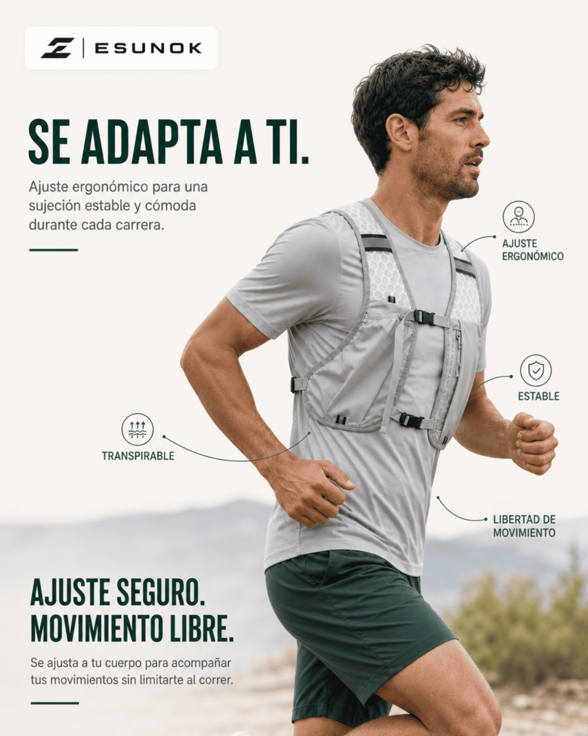 Chaleco de hidratación para running